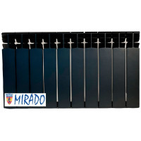 Біметалевий радіатор MIRADO Графіт 350/100 (4 секції)
