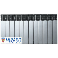 Біметалевий радіатор MIRADO Срібний 350/100 (4 секції)