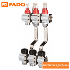 FADO (Италия) коллектор распределительный 1"х3/4"х 3 выхода